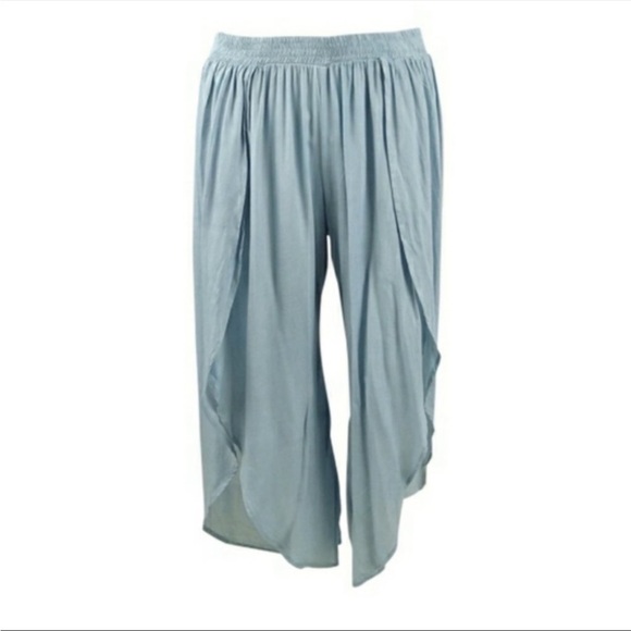 Raviya Women's Solid Side-Slit Pants Swim Cover-Up (S, Poolside) - Picture 2 of 3